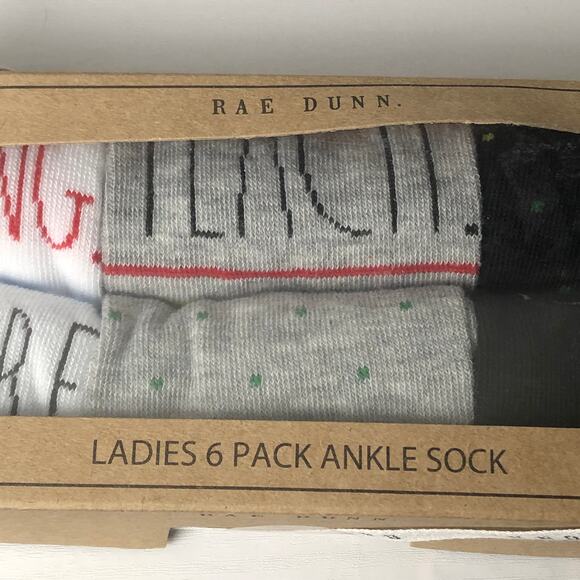 Rae Dunn Teacher Appreciation 6 Pack Ankle Sock Gift Set Pack - Picture 4 of 9